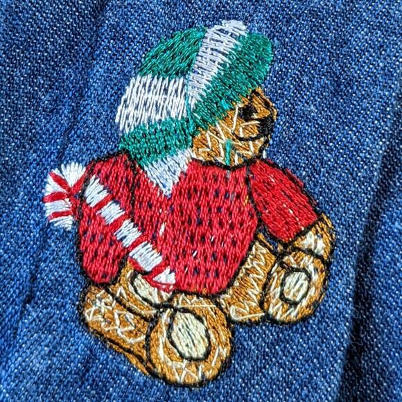 Way to Go vintage denim top teddy bears NWT size M - Picture 4 of 9